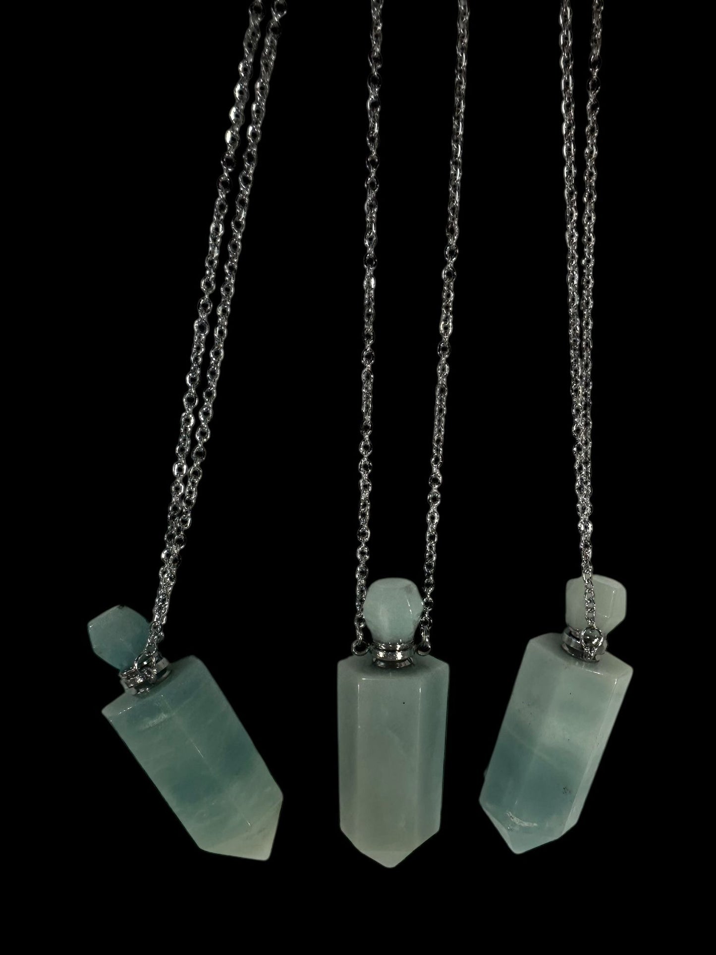 Gemstone Perfume Necklace - Amazonite