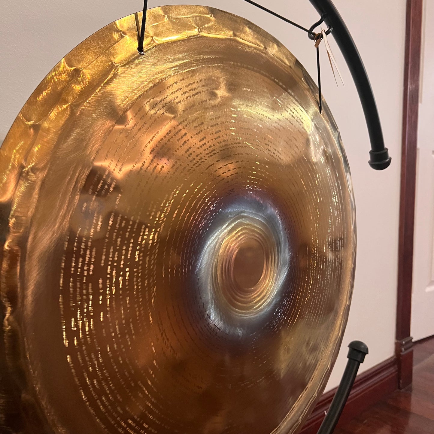 24" / 60 cm Nickel Silver Blue Spiral Gong - Grotta Sonora