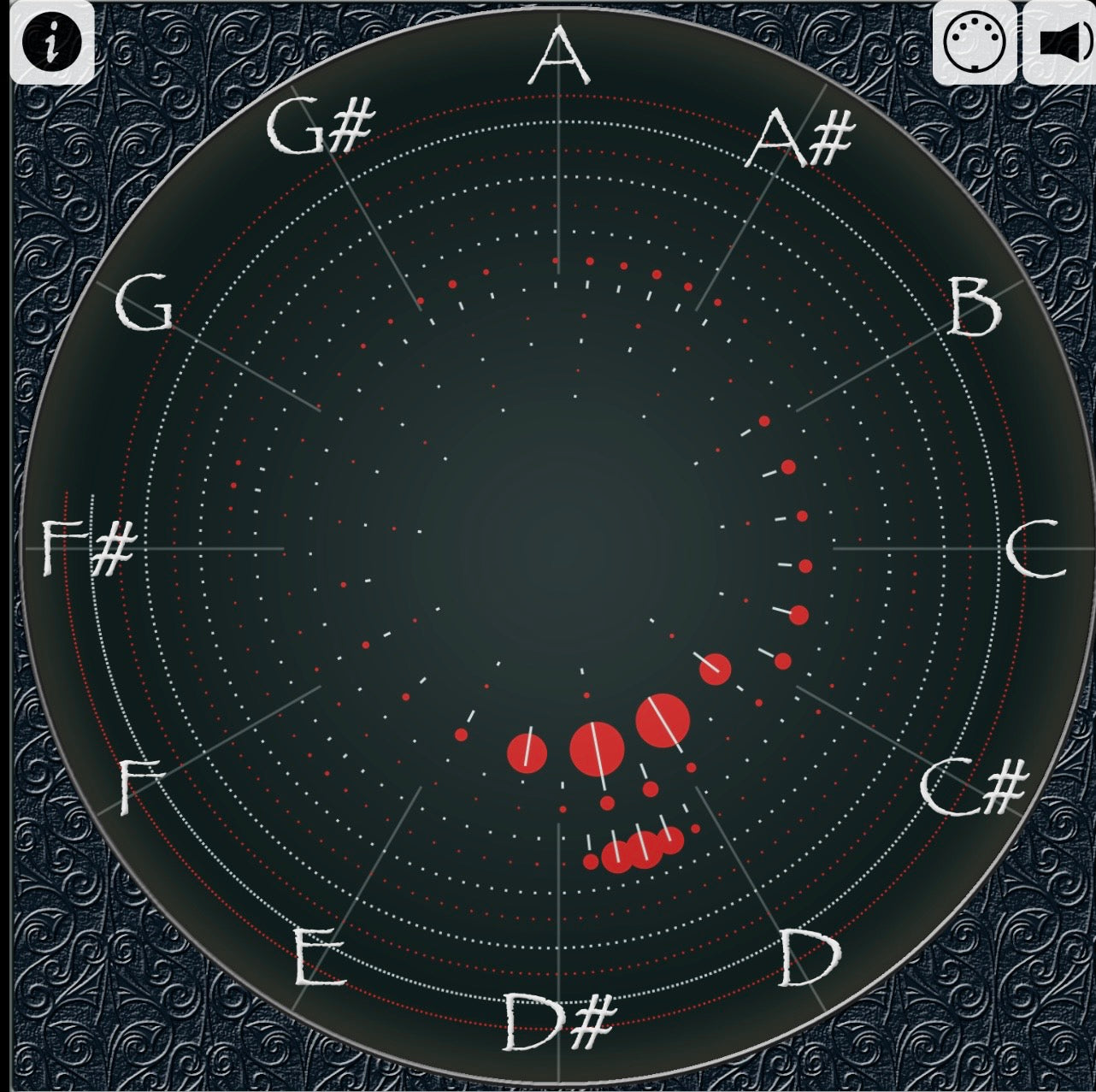 19" / 48 cm - handheld gong - Red Spiral - Grotta Sonora