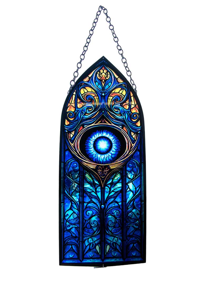 8" Evil Eye Cathedral Sun Catcher