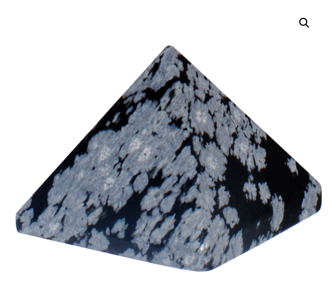 Snowflake Obsidian Pyramid