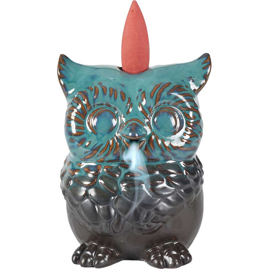 Ceramic incense holder backflow - Owl