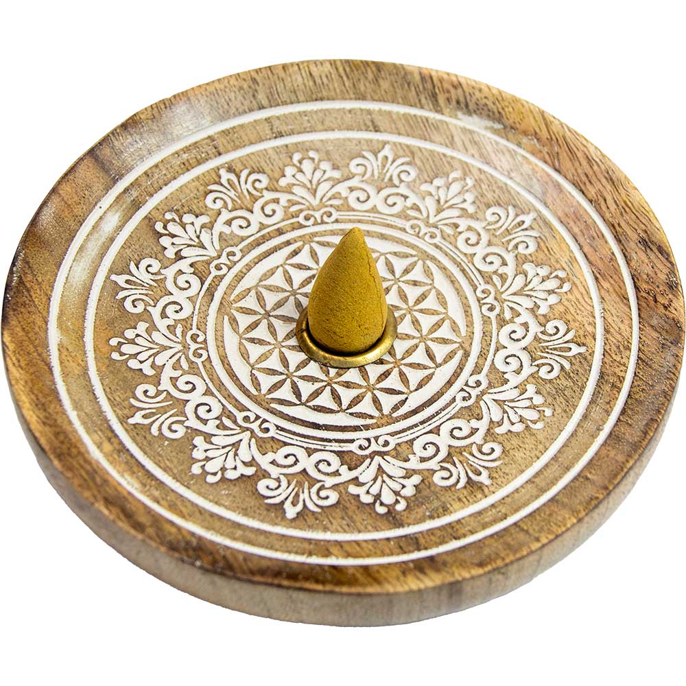 Laser engraved incense holder 5"
