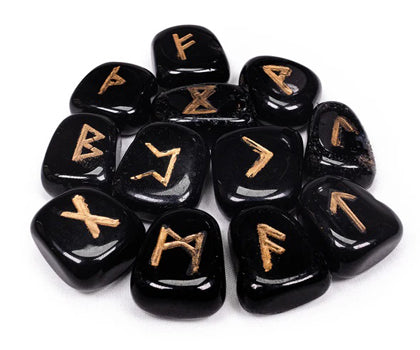 Runes - Black Agate - Lo Scarabeo