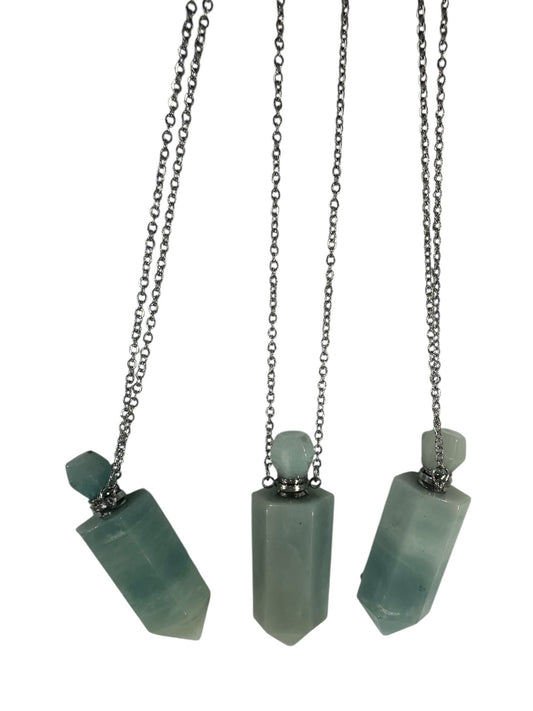 Gemstone Perfume Necklace - Amazonite