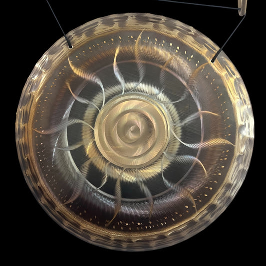 15” / 40 cm Nickel Silver Handheld Gong - Grotta Sonora