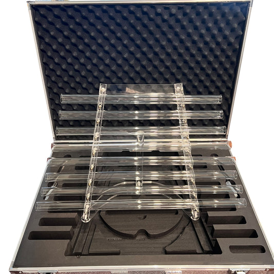 7-Tube Crystal Harp – Harmonic C to C (432 Hz) with Stand, Mallets and carry case