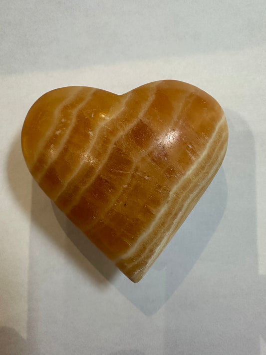 Honey Calcite - Heart