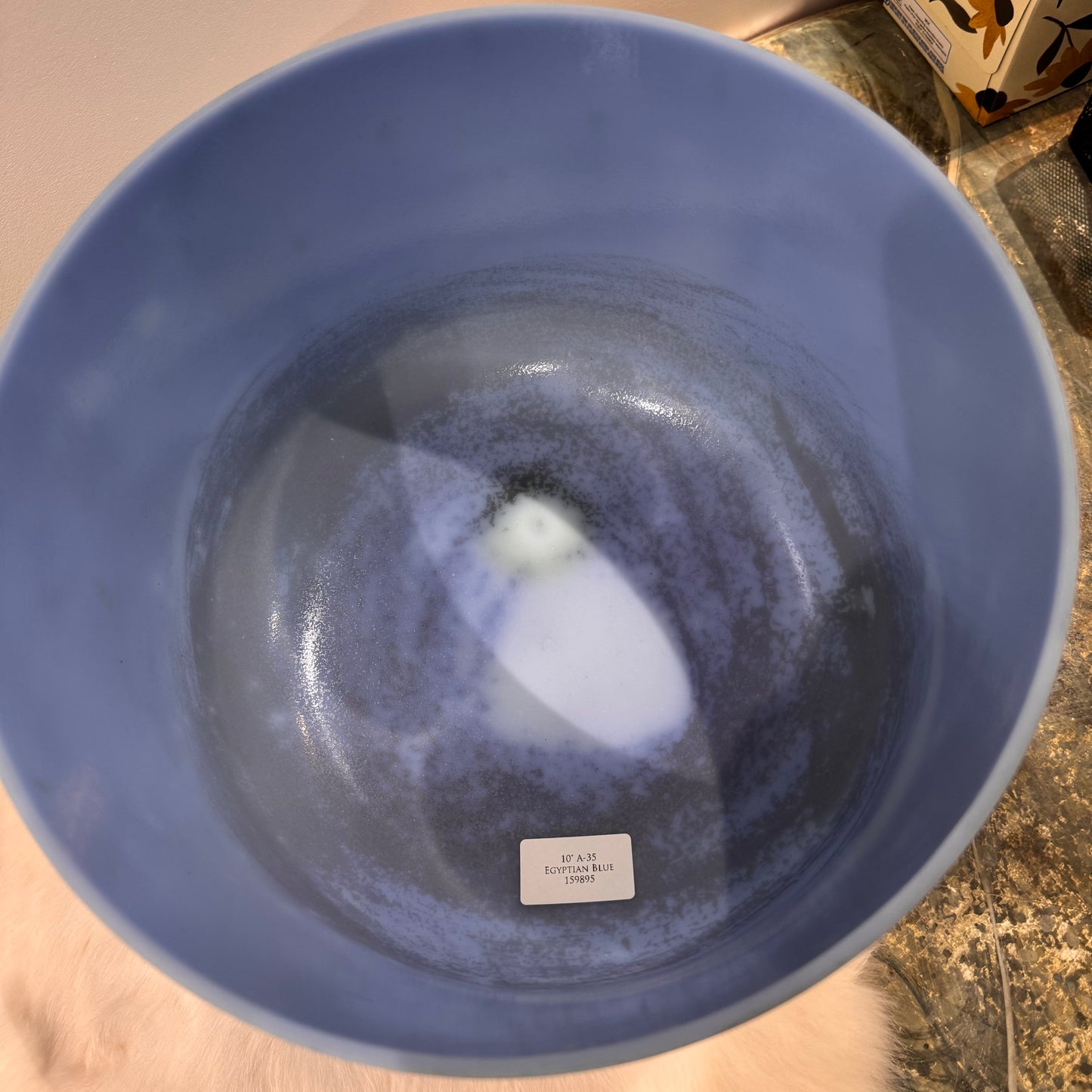 10" A-35 EGYPTIAN BLUE ALCHEMY CRYSTAL SINGING BOWL