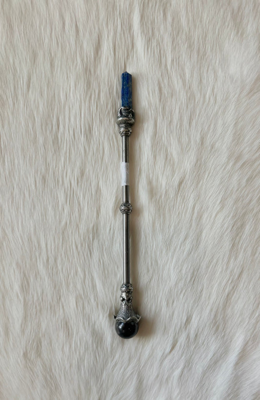 Faery Magic Wand - Lapis /Smokey Quartz #33