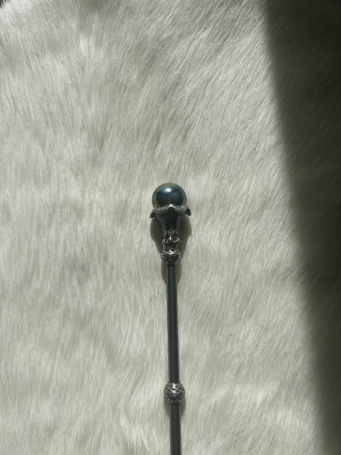 Faery Magic Wand -Chevron Amethyst / Titanium Aura #13