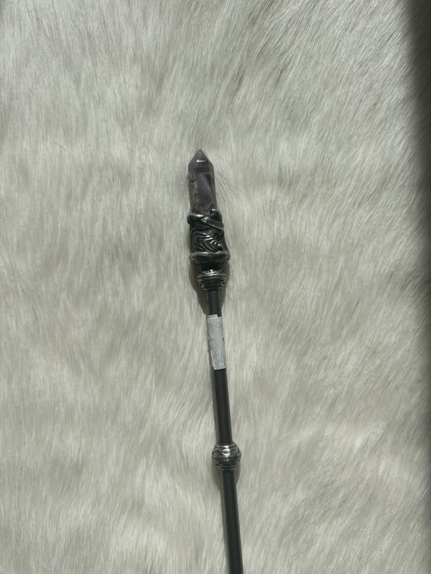 Faery Magic Wand -Chevron Amethyst / Titanium Aura #13