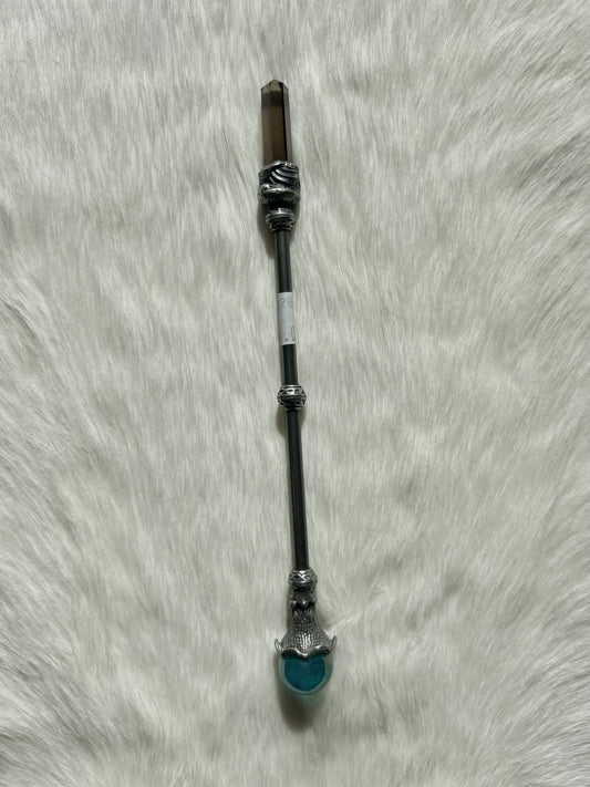Faery Magic Wand - Smoky Quartz / Aqua Aura #18
