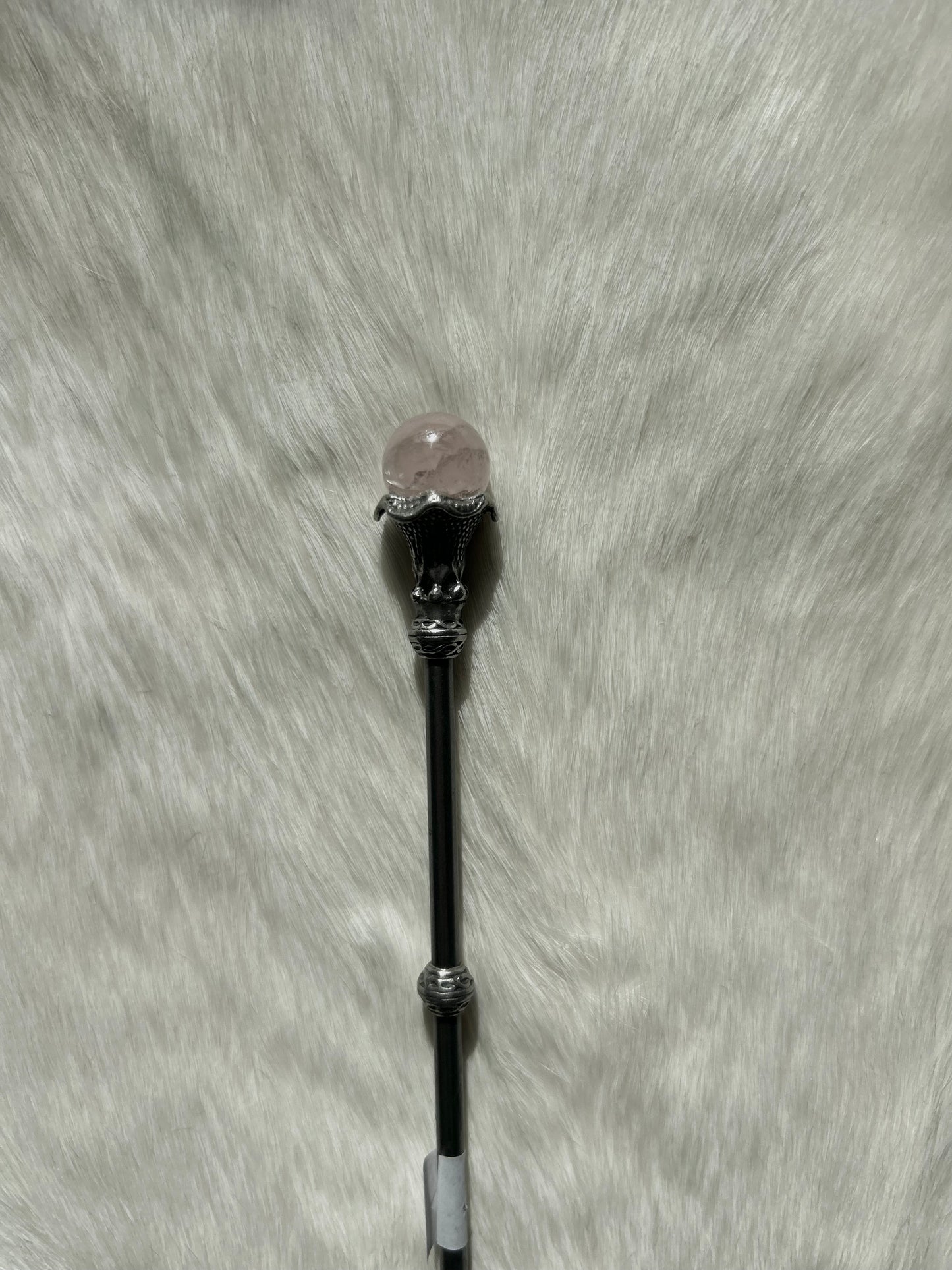 Faery Magic Wand - Chevron Amethyst / Rose Quartz #25
