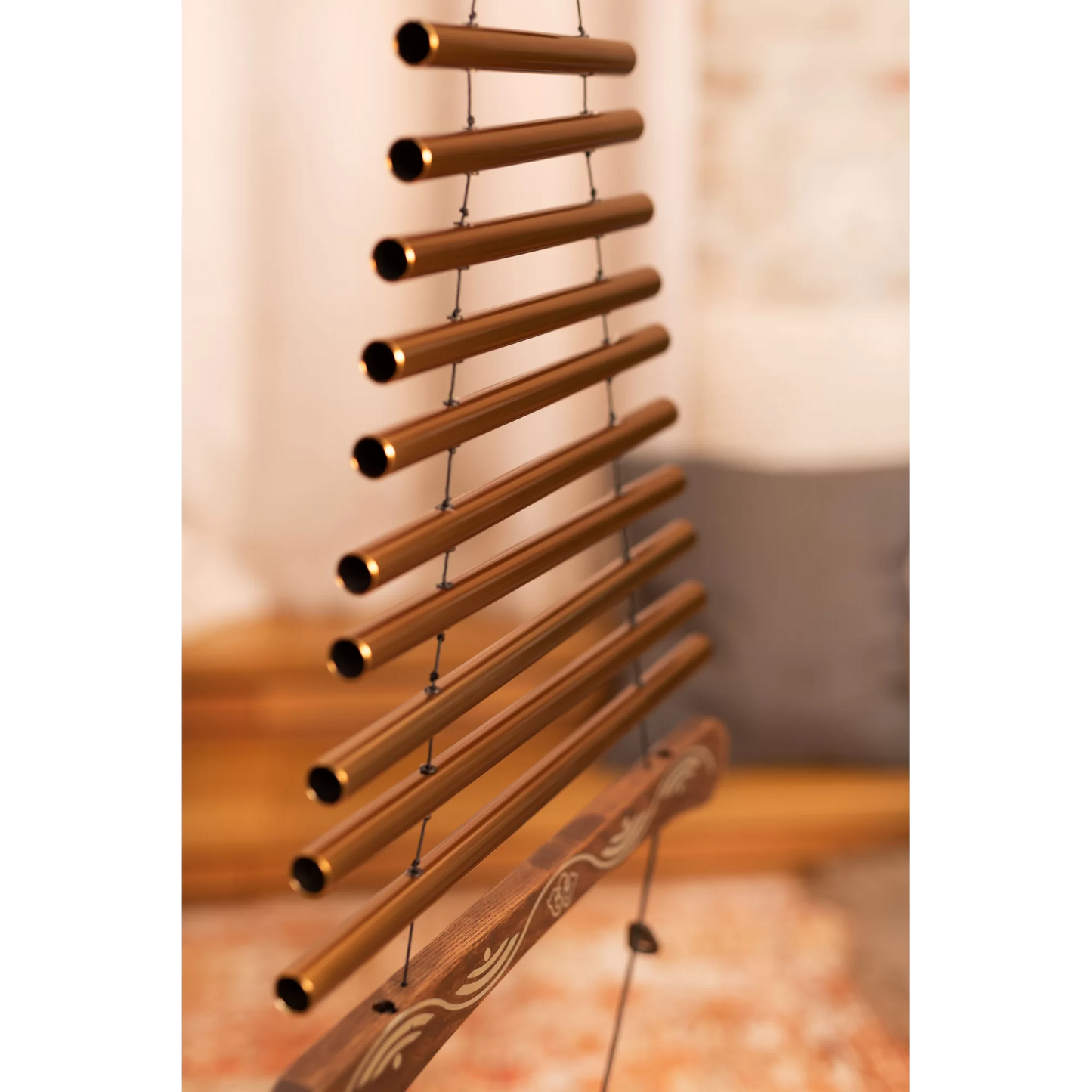 Meditation Flow Chime 35" / 88 CM, 440 HZ, 10 Notes, D Major, Bronze