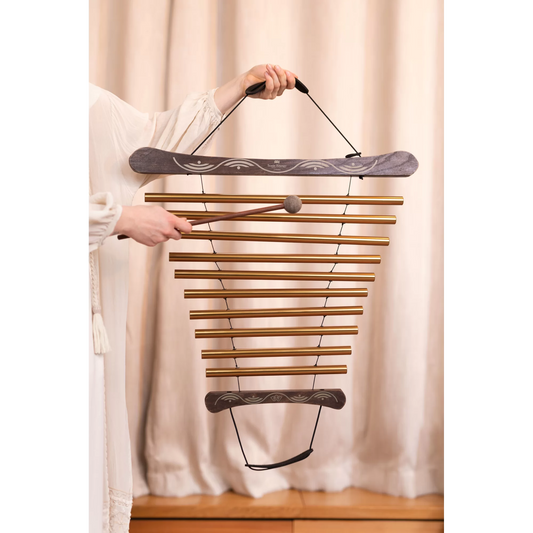 Meditation Flow Chime 35" / 88 CM, 440 HZ, 10 Notes, G Major, Bronze