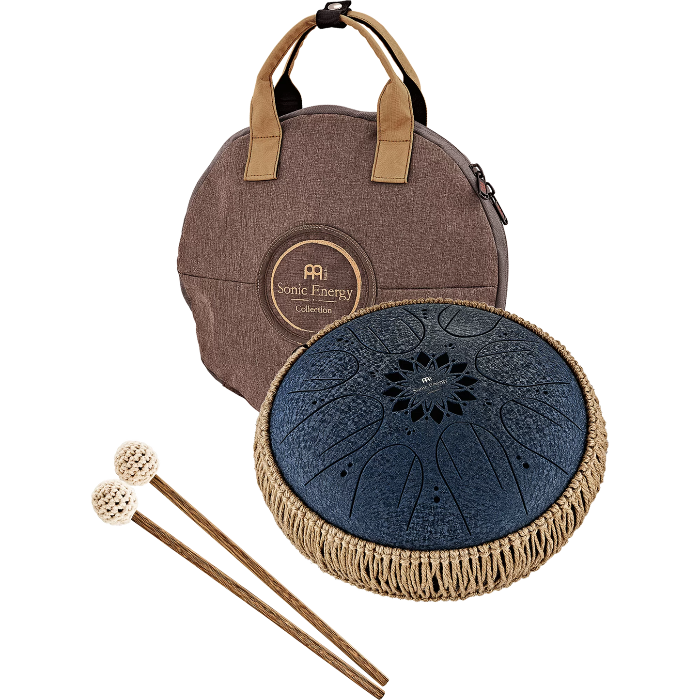 10" Steel Tongue Drum, C minor, 8 Notes, 432 HZ, Navy Blue - Meinl Sonic Energy