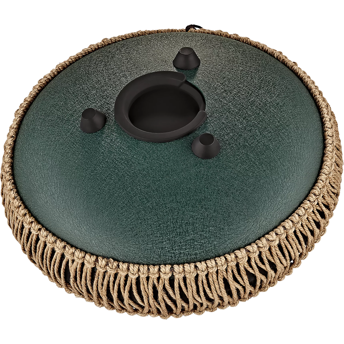 10" Steel Tongue Drum, F# minor, 8 Notes, 432 HZ, Dark Green