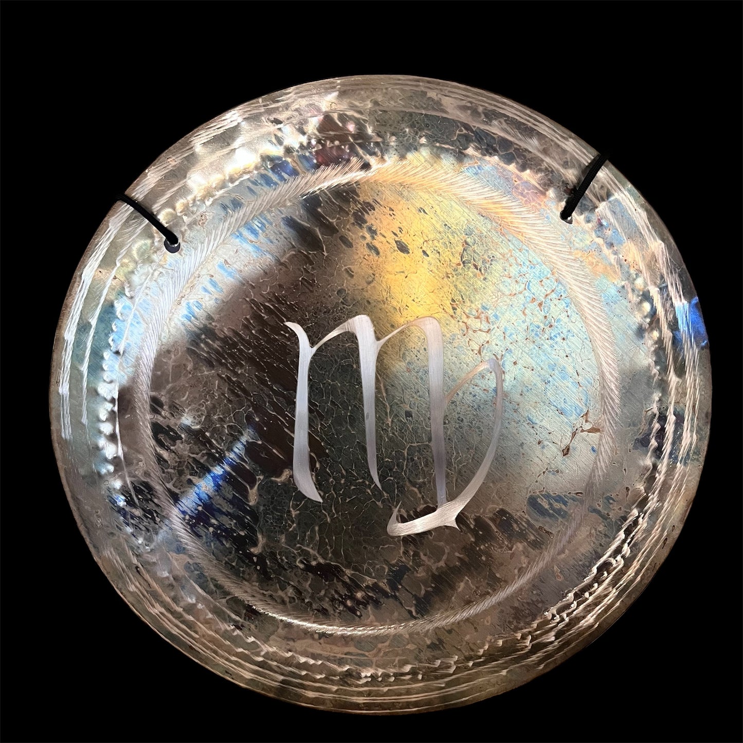 15” / 40 cm Nickel Silver Virgo Zodiac sign Handheld Gong - Grotta Sonora