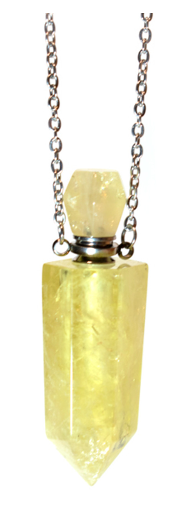 Gemstone Perfume Necklace - Citrine