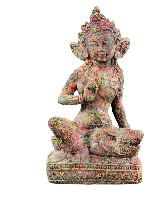 VOLCANIC STONE STATUE - CHAKRA TARA 14″