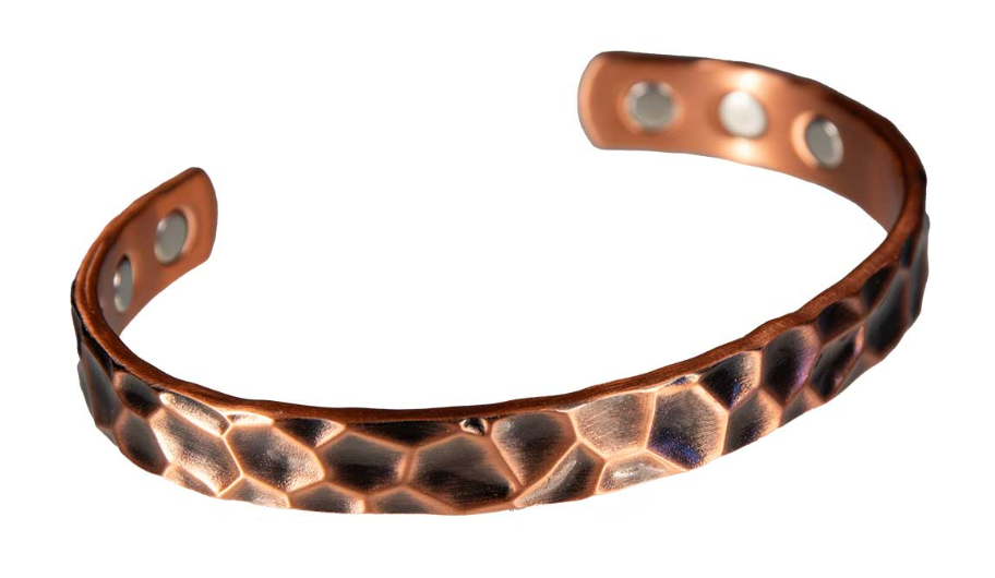 HAMMERED BRACELET - COPPER - MAGNETIC - ANTIQUE
