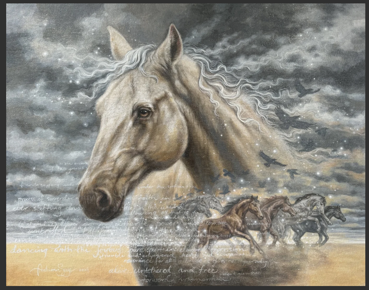 Canvas: “Untethered” painting by Autumn Skye