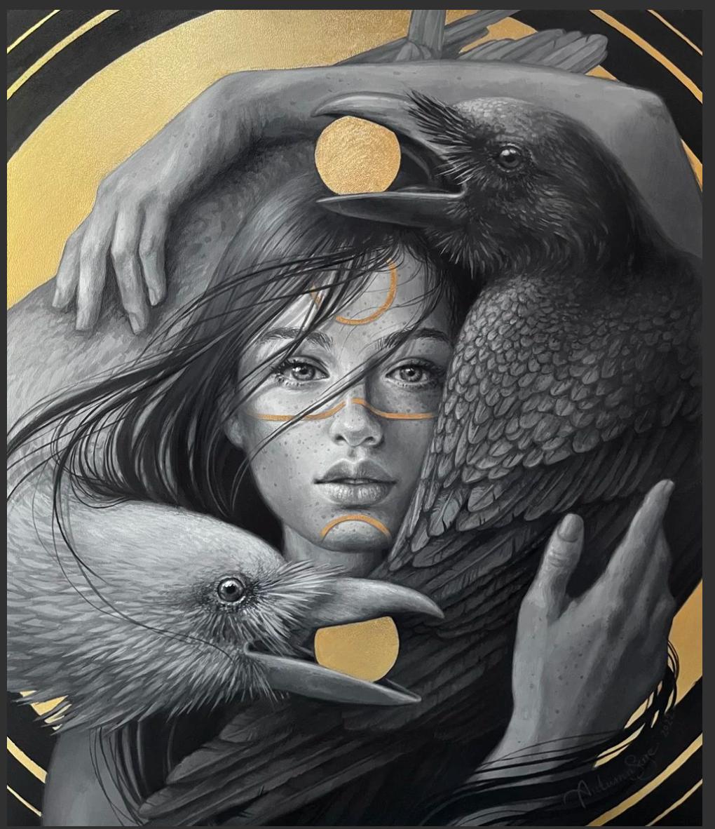 Canvas: "Paradox” painting by Autumn Skye