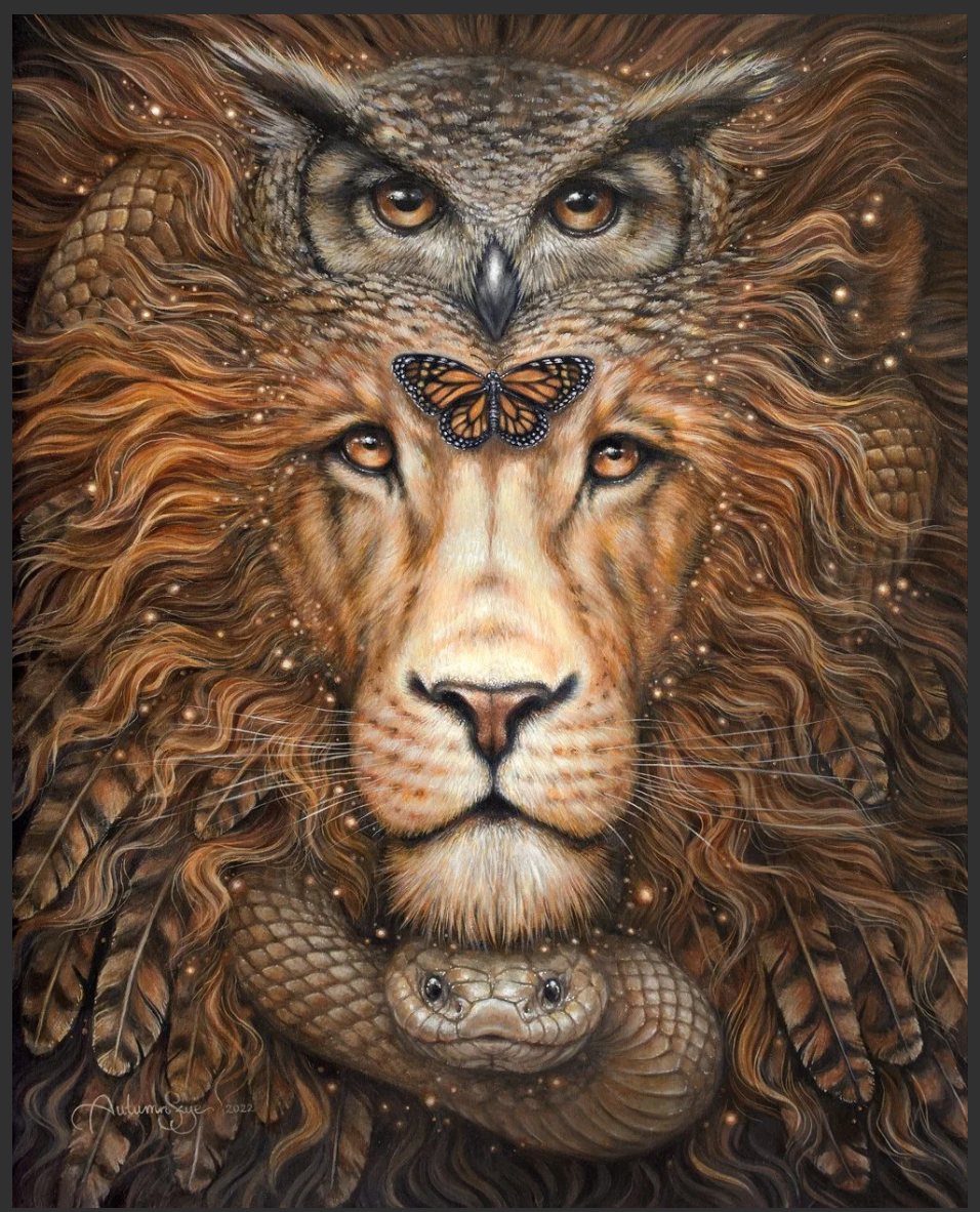 Canvas: "Stewards of the Mystic” painting by Autumn Skye