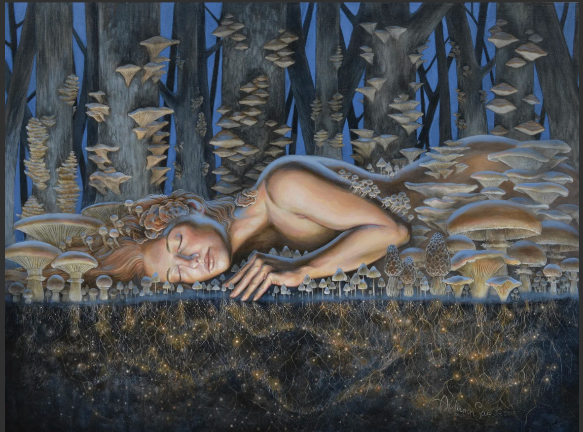 Canvas: "Mycelium Dreaming” painting by Autumn Skye