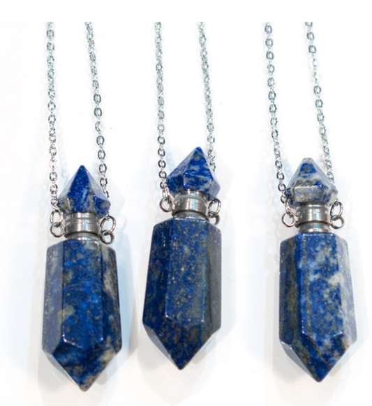 Gemstone Perfume Necklace - Lapis Lazuli