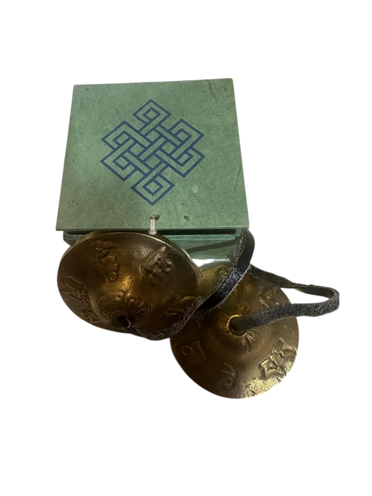 Tibetan Tingsha 1.5" in Gift Box - Green