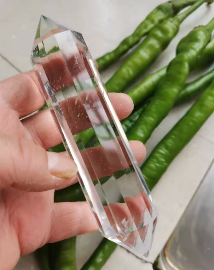 12 sides Clear Quartz Vogel Crystal (Co