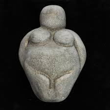 Gypsum Song Goddess Figurine 3"