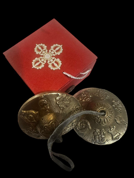 Tibetan Tingsha 1.5" in Gift Box - Red