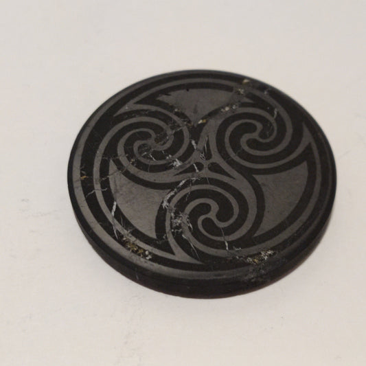 Shungite - Magnet 50 mm - Triple Spiral