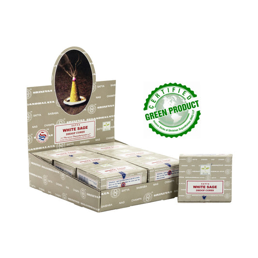 Incense-Satya White Sage Dhoop Cones