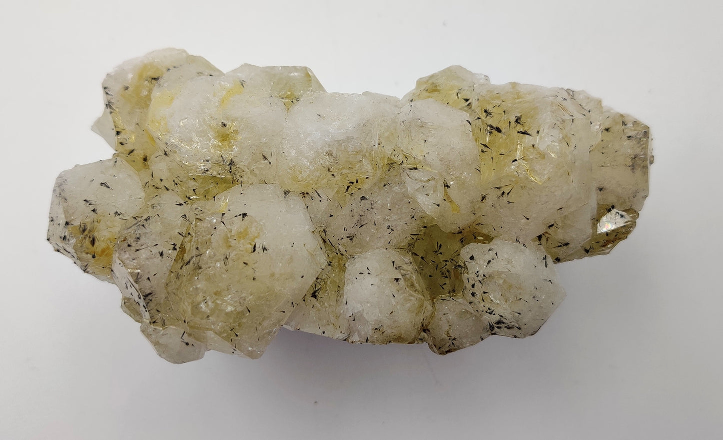 Prasiolite (Green Amethyst) & Citrine cluster