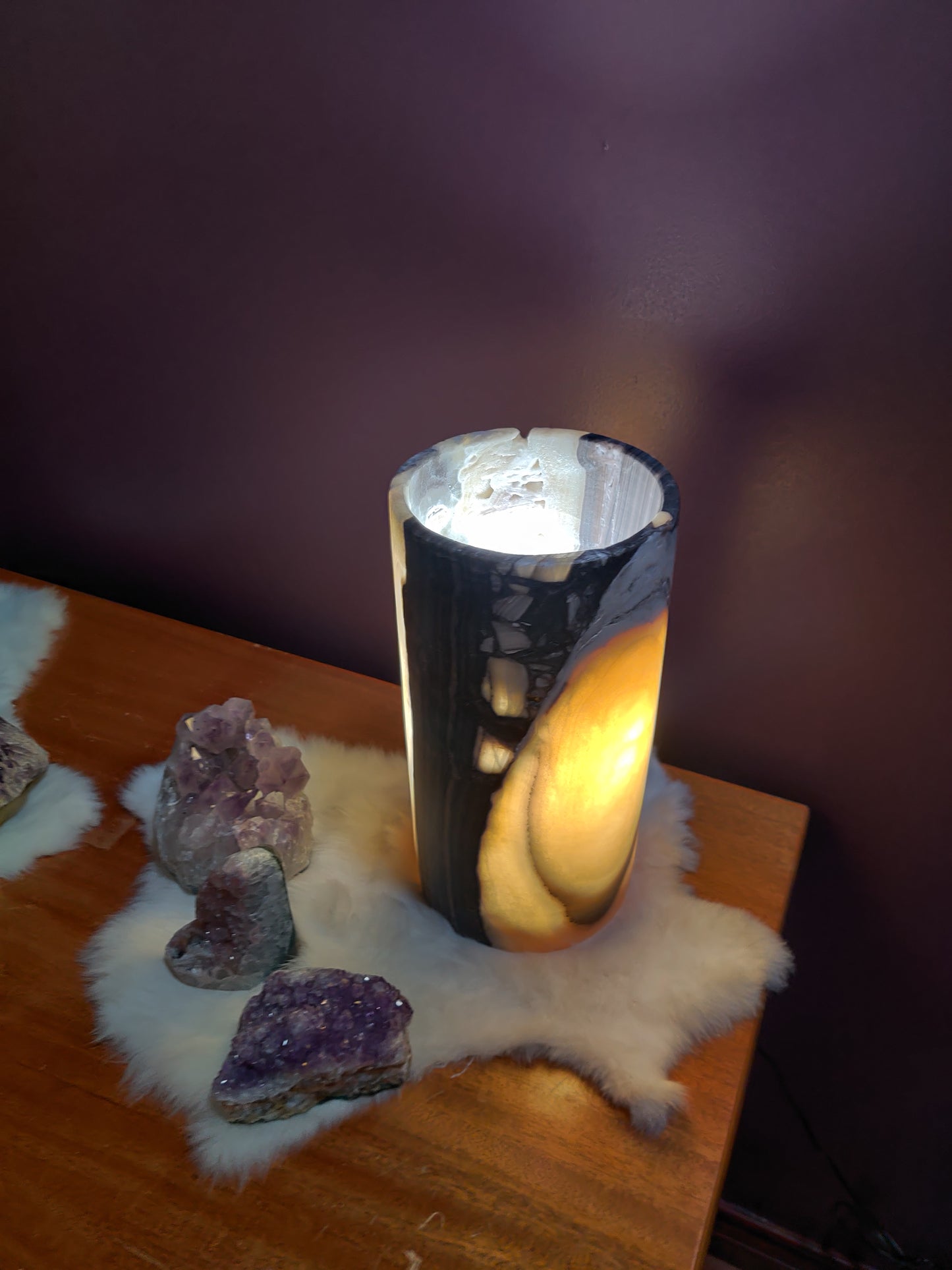 Onyx Cylinder Lamp - Medium