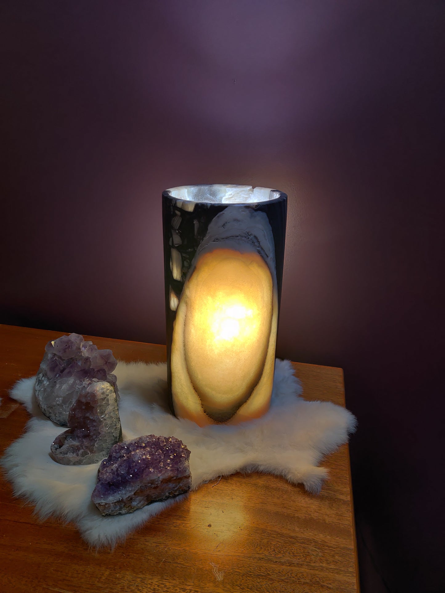 Onyx Cylinder Lamp - Medium