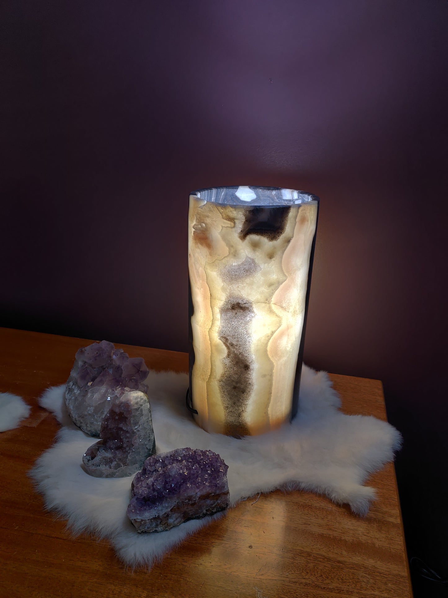 Onyx Cylinder Lamp - Medium