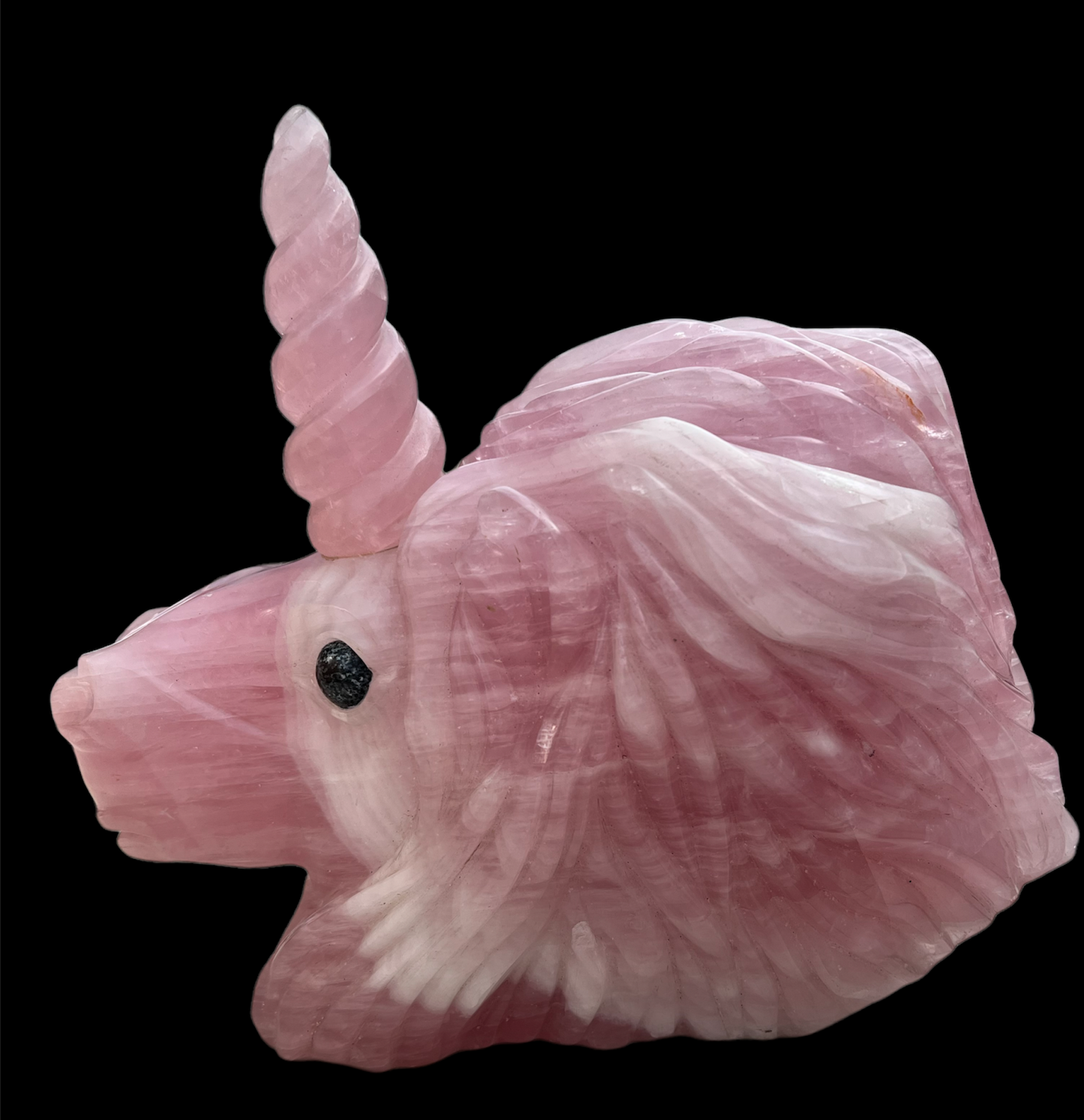 Rose Quartz Carved Unicorn