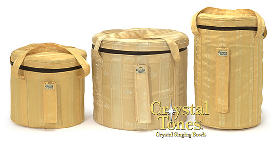 Crystal Tones Gold Silk bowl bag