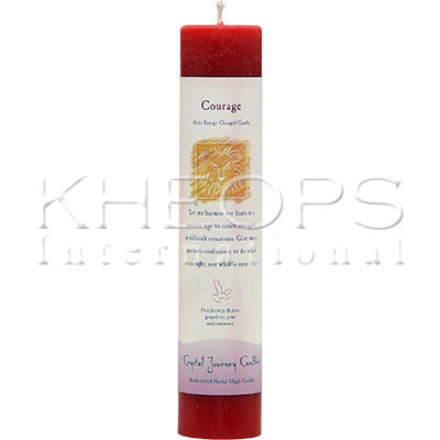 Candle Pillar Herbal 7"