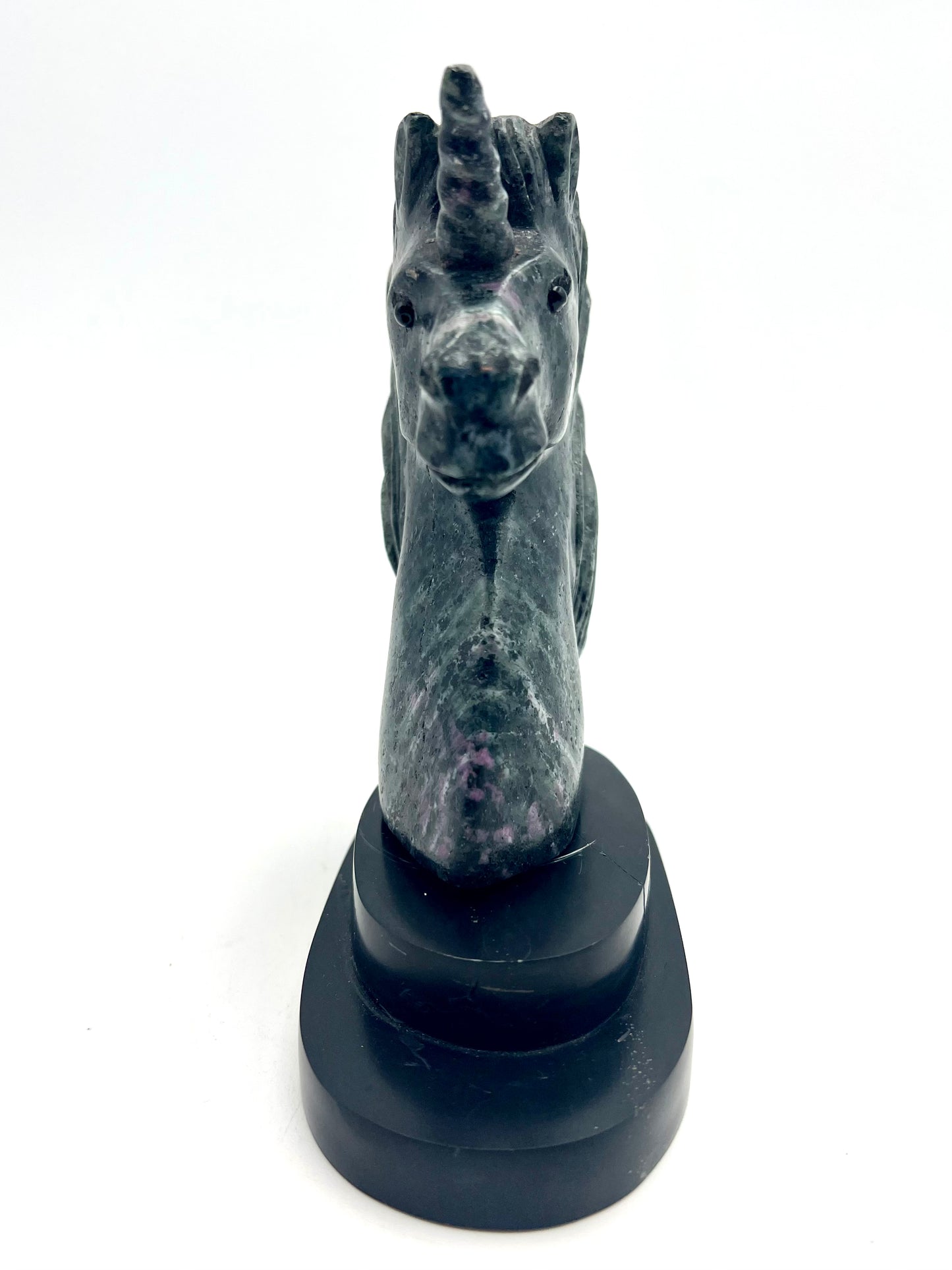 Carved Indigo Gabbro Unicorn