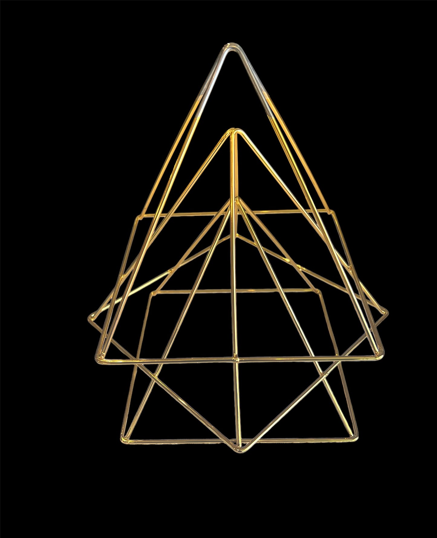 Triple Pyramid - 7" - 24 karat Gold plated