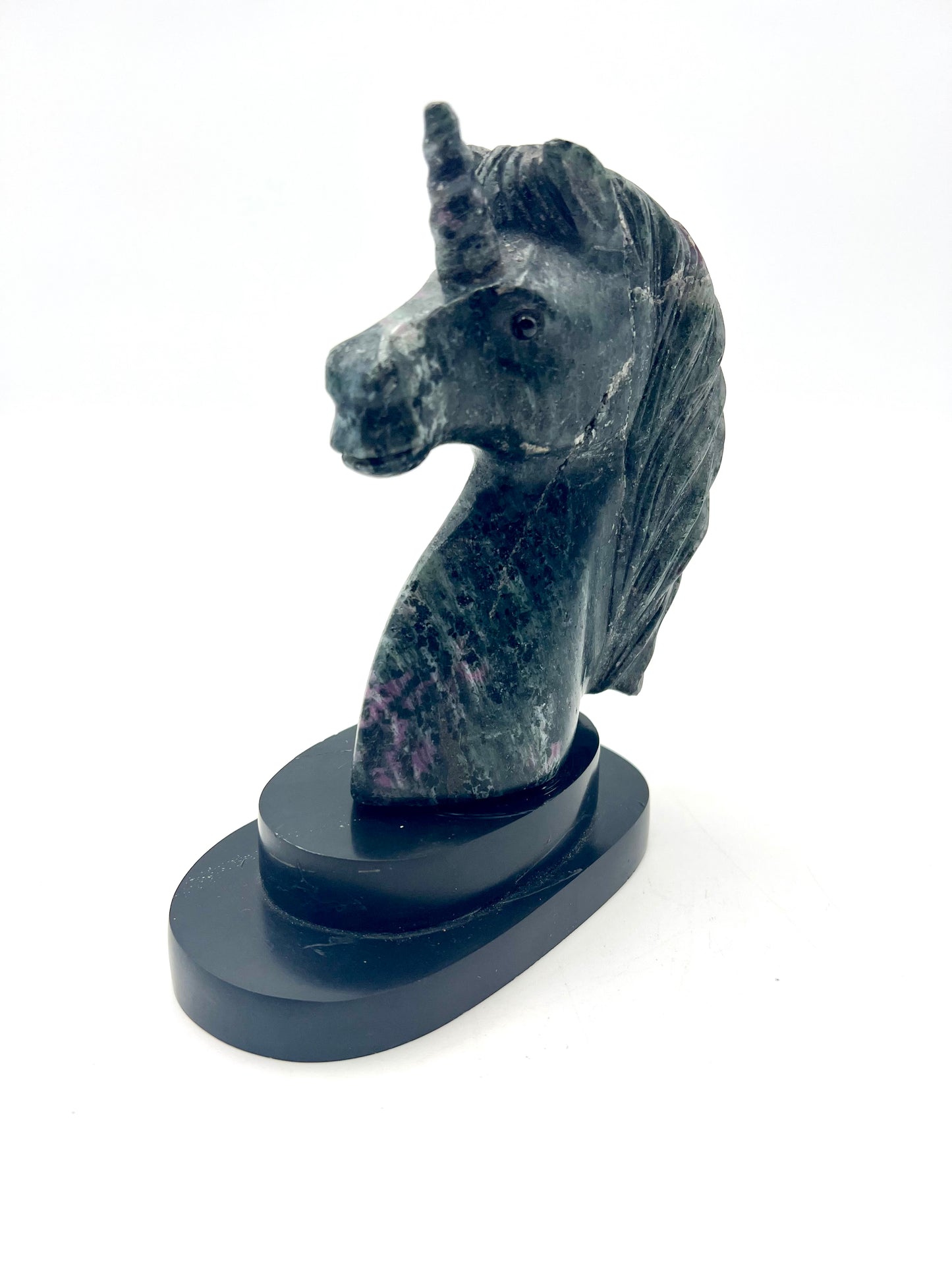 Carved Indigo Gabbro Unicorn