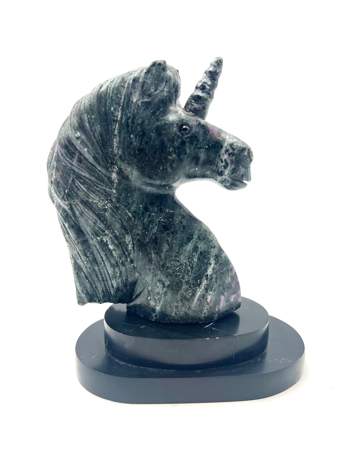 Carved Indigo Gabbro Unicorn