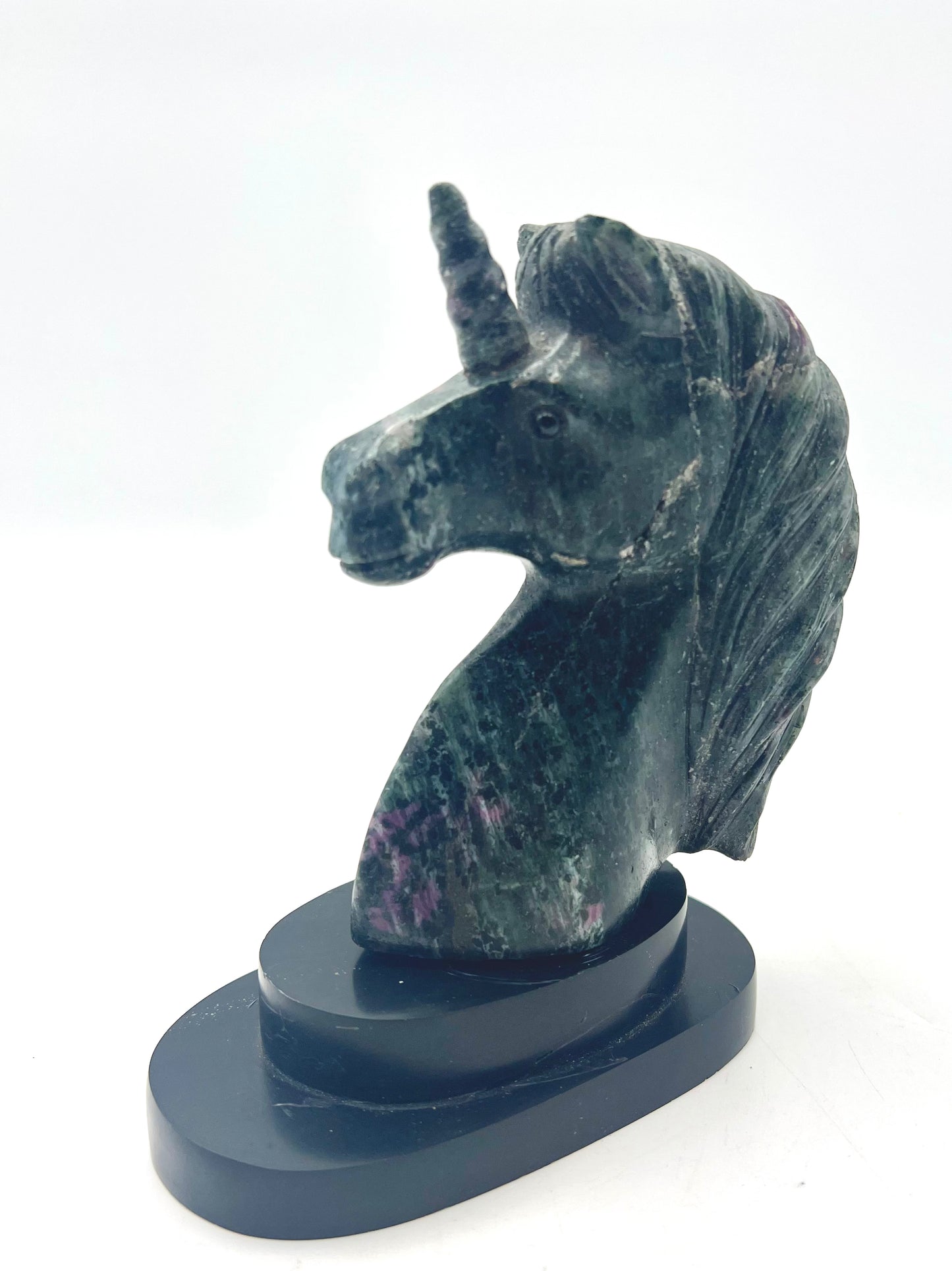 Carved Indigo Gabbro Unicorn