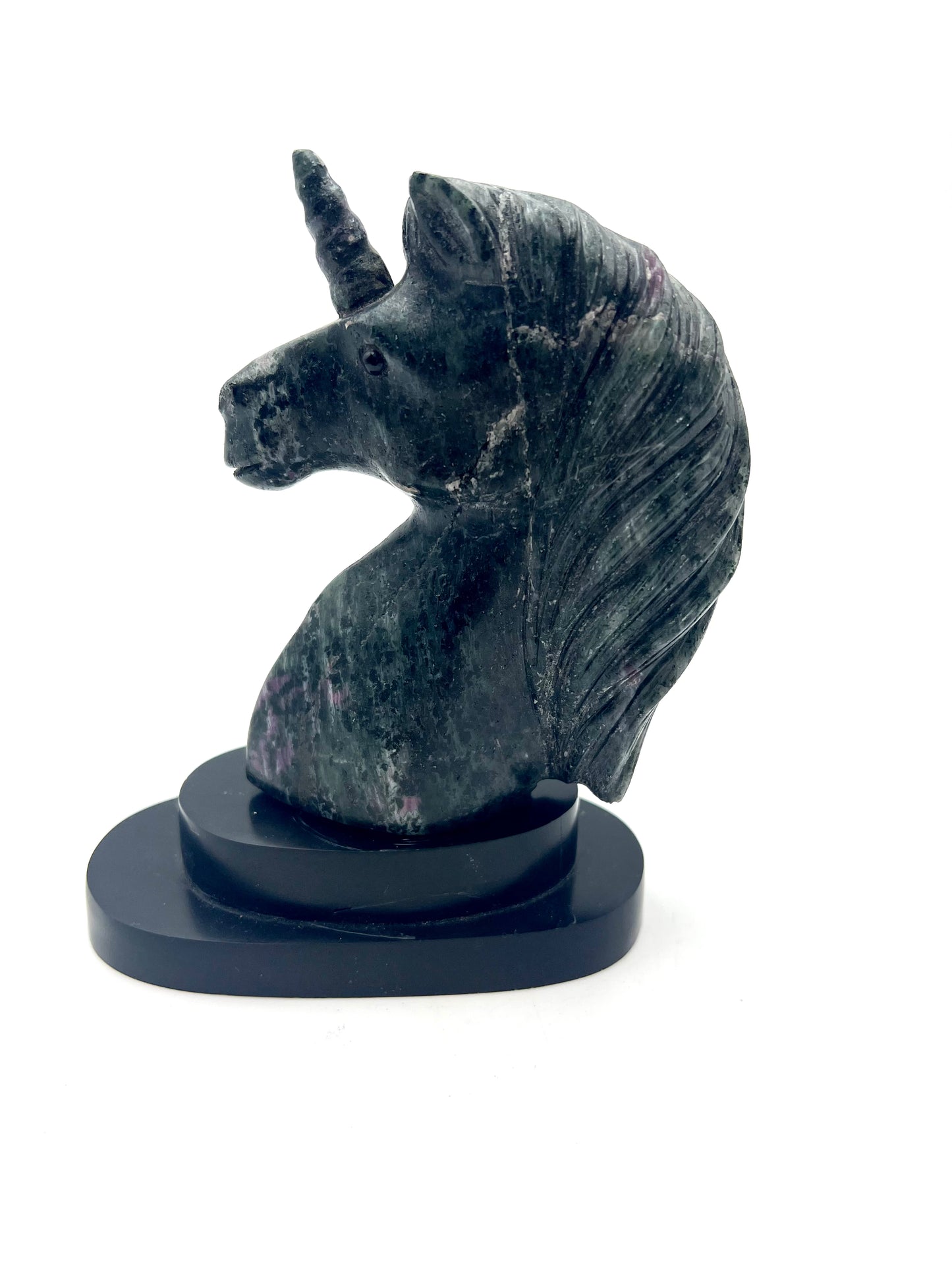 Carved Indigo Gabbro Unicorn